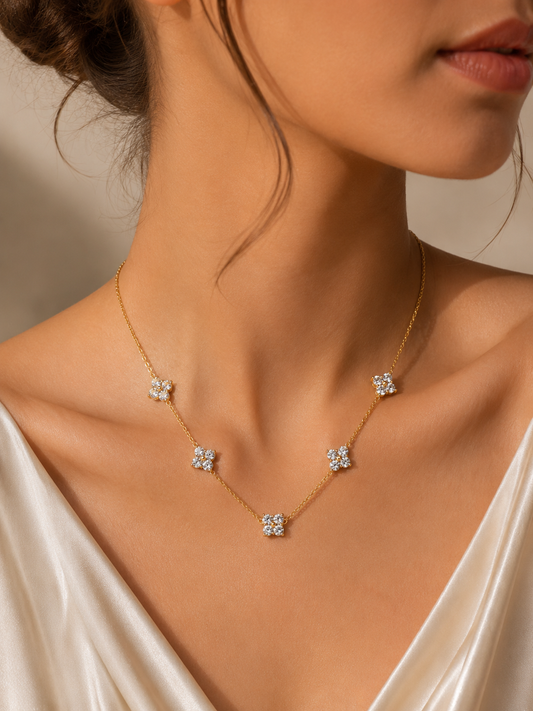 Floral Crystal Necklace