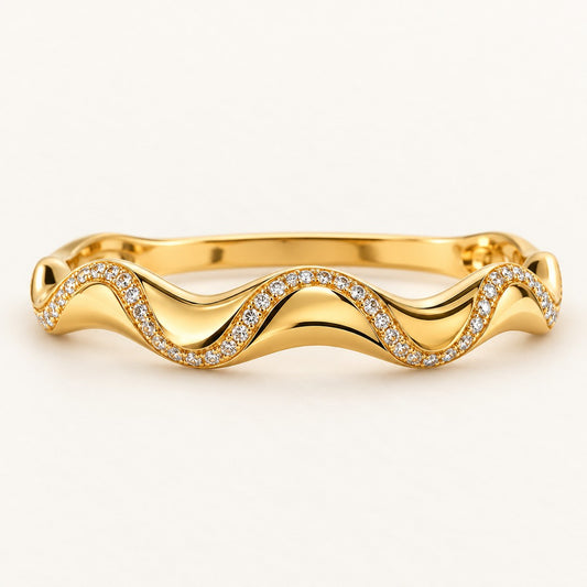 Golden Wave Crystal Kada