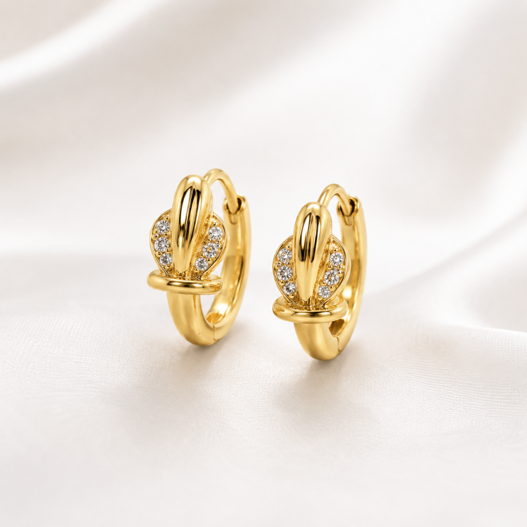 Aurelia Leaf Luxe Hoops