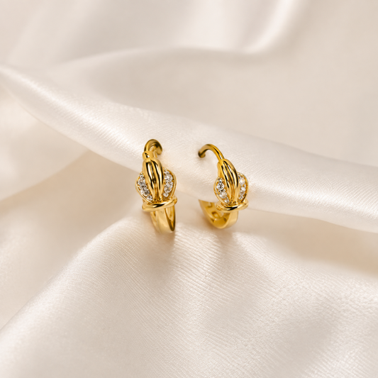 Aurelia Leaf Luxe Hoops