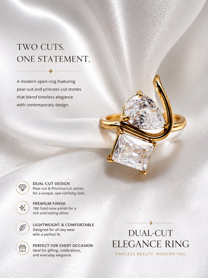 Dual Cut Elegance Ring