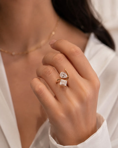 Dual Cut Elegance Ring