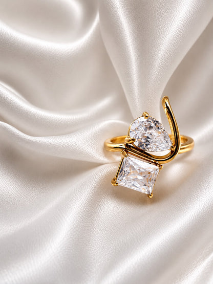 Dual Cut Elegance Ring