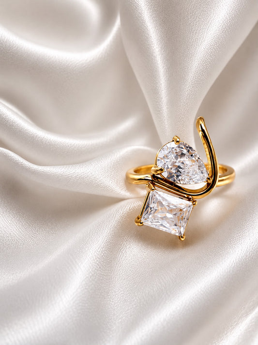 Dual Cut Elegance Ring