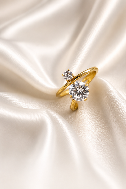 Elara Twin Stone Ring