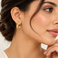 Emerald Luxe Crossover Hoop Earrings