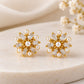 pearl and crystal earrings