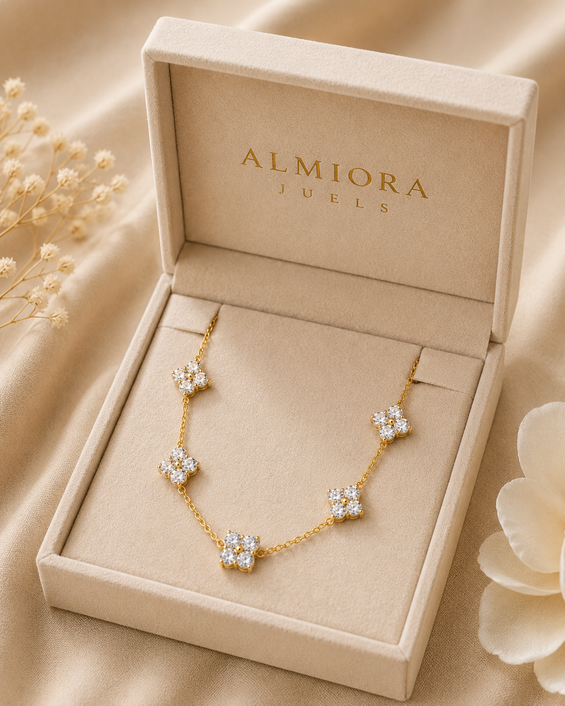 Floral Crystal Necklace