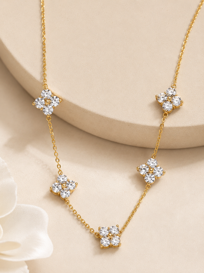 Floral Crystal Necklace