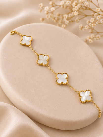 Ivory Bloom Clover Bracelet