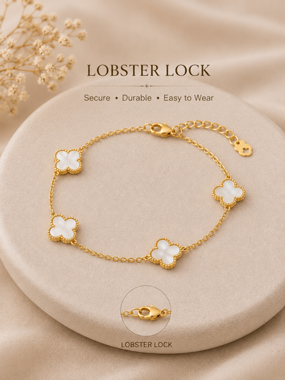 Ivory Bloom Clover Bracelet