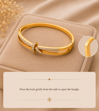 Knot crystal Openable bangle
