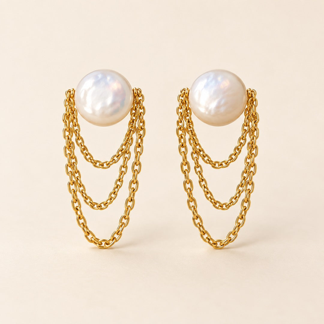 Pearl Cascade Chandelier Earrings