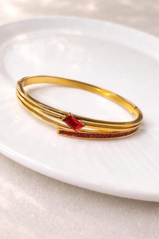 Ruby Glow Gold Kada